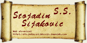 Stojadin Šijaković vizit kartica